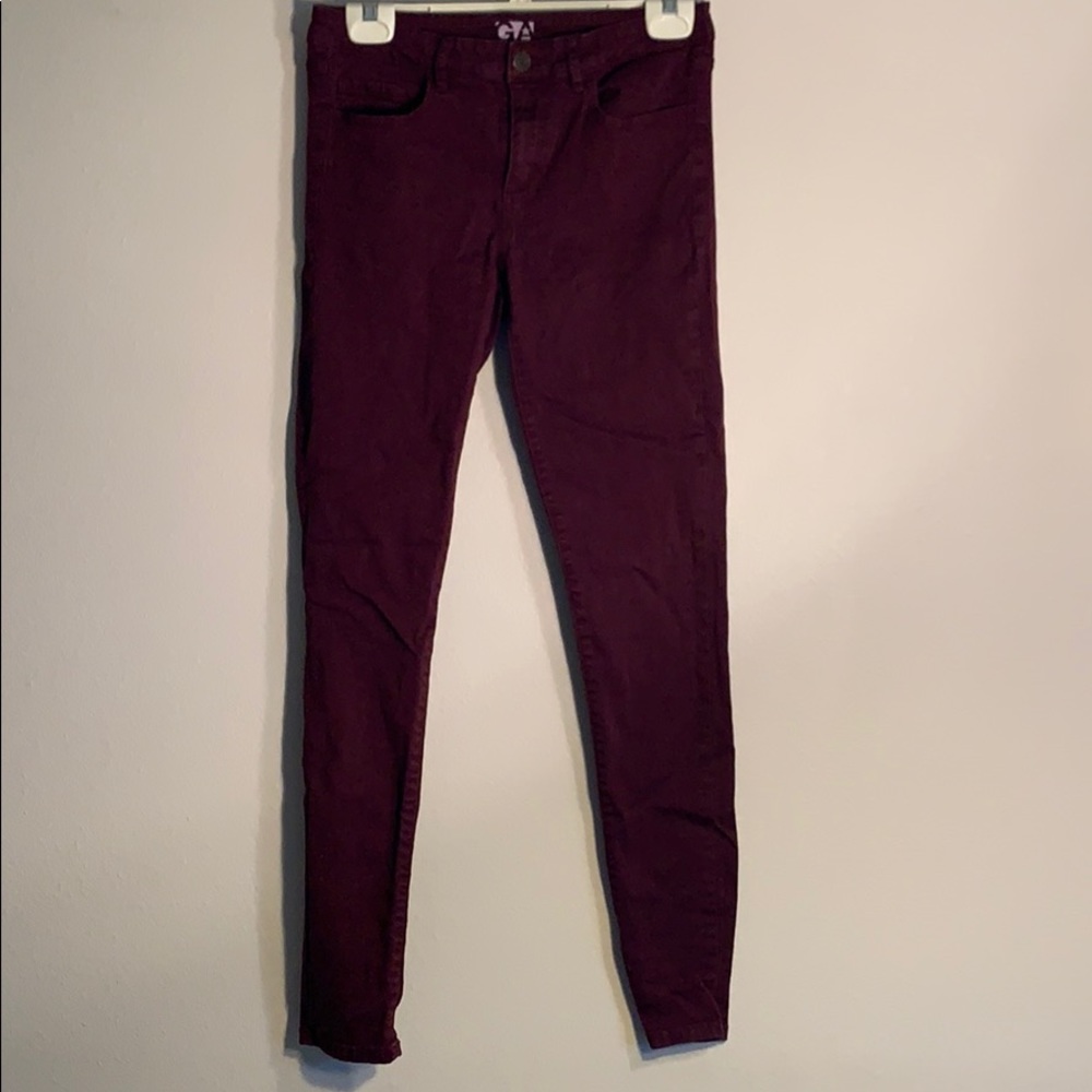 Maroon stretchy jeggings